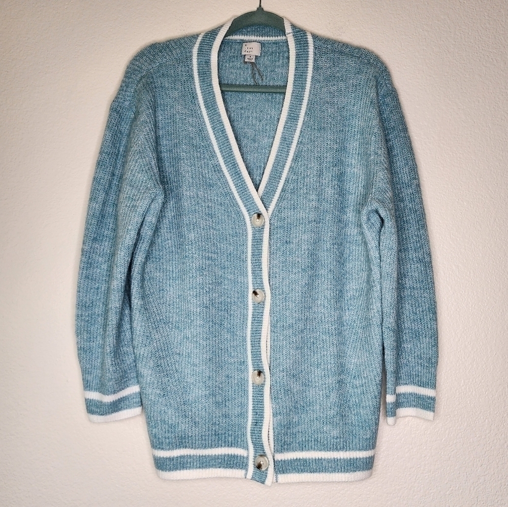 1989 Inspired Light Blue Button Down Cardigan S